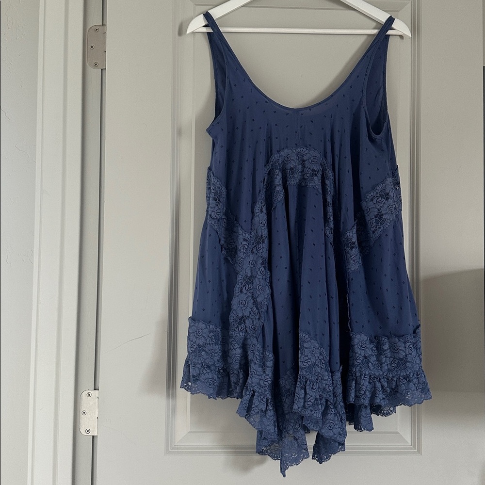 Intimately Free People Voile & Lace Polka Dot Slip